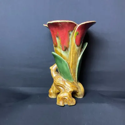 Vintage Woodland Tulip Form Vase