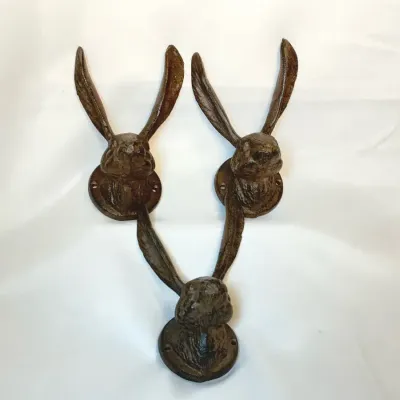 Cast Iron Bunny Wall Hooks