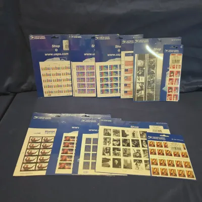 Mint USPS Commemorative Stamp Sheets Lot - 33, 34 And 37 Cents Face Value Variety Collection