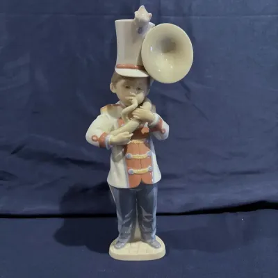 Lladro Porcelain Marching Band Boy with Sousaphone Figurine No. 6303