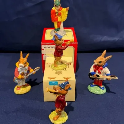 Royal Doulton Bunnykins Music Collection – 5 Figurines w/ 2 Boxes & Limited Editions