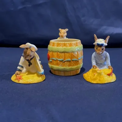 Royal Doulton Bunnykins Seaside Collection – Sailor, Seaside & Childhood Memories Planter
