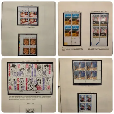 Vintage US Stamp Collection: American Plate Block Album Vol IX (1991–1996)