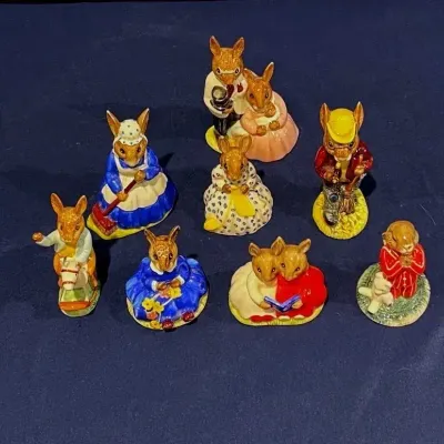 Royal Doulton Bunnykins Figurine Collection – 8 Pieces Including Collectors Club & Special Editions