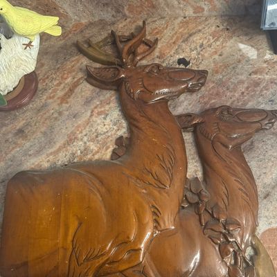 Carved Wood Deer Art
$300