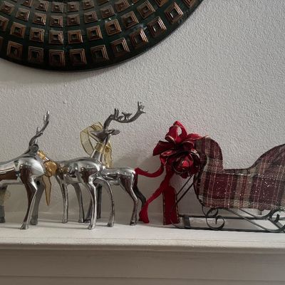 Santa Sled and Metal Reindeer
$200