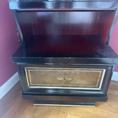 Side table with glass top
