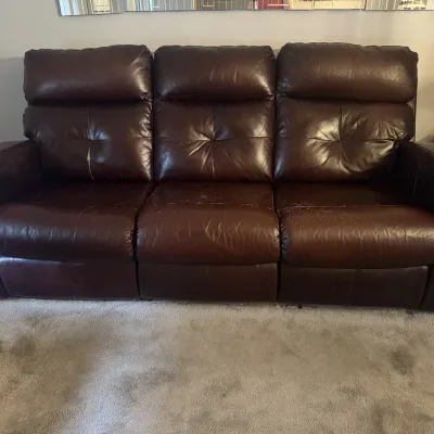Couch with recliners on each end
