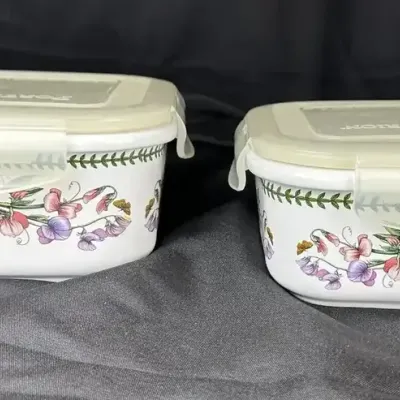 Portmeirion Botanic Garden 'sweet Pea' Lidded Food Storage Containers