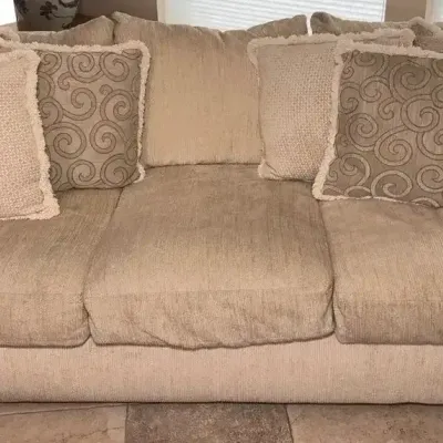 "Alan White" Chenille Sofa 