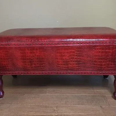 Red Bench Ottoman 