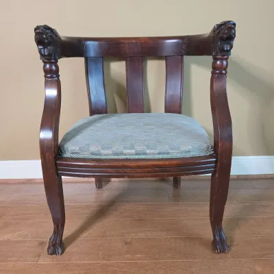 Antique Barrel Back Chair 