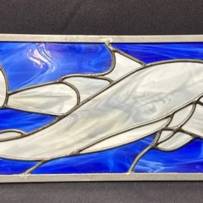 Dolphins Stained Glass 