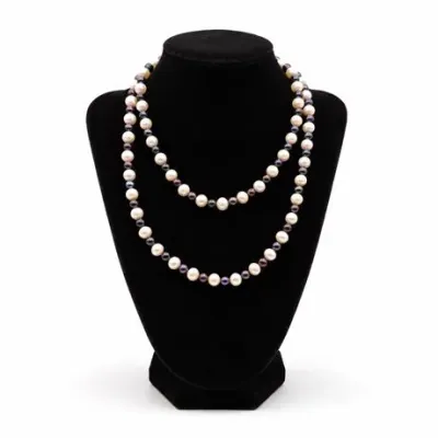 Sale Photo Thumbnail #35: Lot 35  
White & Black Pearl Necklace