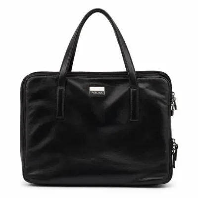 Sale Photo Thumbnail #29: Lot 29   
Perlina New York Black Leather Briefcase Bag