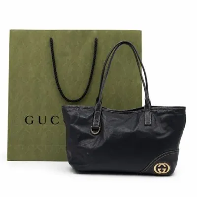 Sale Photo Thumbnail #18: Lot 18  
GUCCI Black Leather Britt Tote Bag