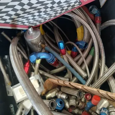 Sale Photo Thumbnail #97: stainless steel braided hoses and aluminum AN fittings 