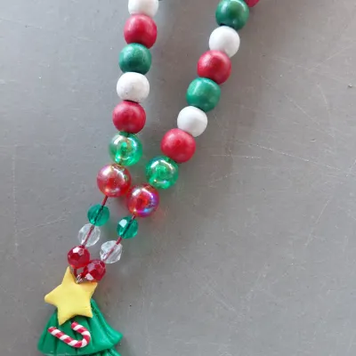Sale Photo Thumbnail #212: Christmas Tree and Beaded Necklace
