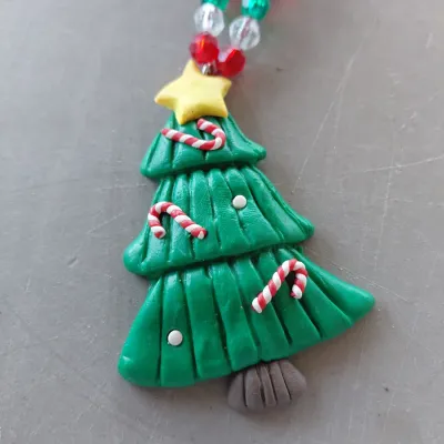 Sale Photo Thumbnail #208: Christmas Tree and Beaded Necklace