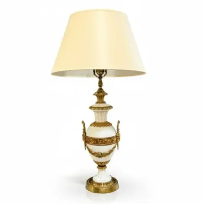 Sale Photo Thumbnail #210: Neoclassical Style Bisque Urn Lamp with Gilt Ormolu Trim