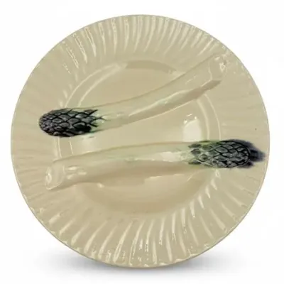 Sale Photo Thumbnail #135: 19th C Creil & Montereau French Majolica Asparagus Plate
