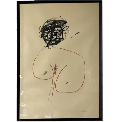 Sale Photo Thumbnail #33: Antonio Saura (Spanish, 1930–1998)“Se había vestido con un traje rojo...”