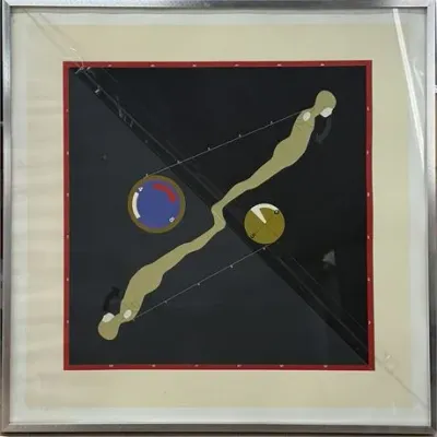 Sale Photo Thumbnail #50: Ernest Trova, 1977 "Falling Man/Study A" series Pop Art Screen Print 2/100