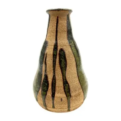 Sale Photo Thumbnail #90: Studio Pottery Stoneware Vase, Drip Glaze, Signed "Yagoda"