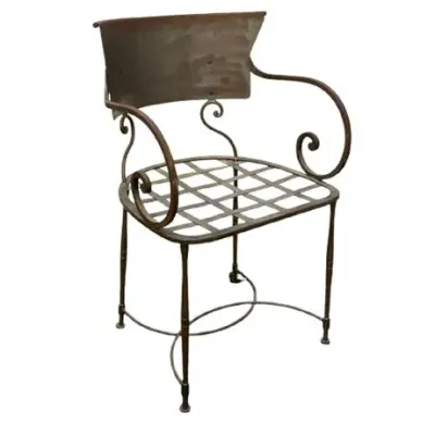 Sale Photo Thumbnail #196: Lot # 241
Arhaus Wrought Iron and Metal Patio Arm Chair