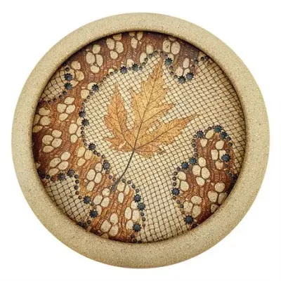 Sale Photo Thumbnail #89: Don McWhorter Snakeskin Maple Leaf Pottery Bowl