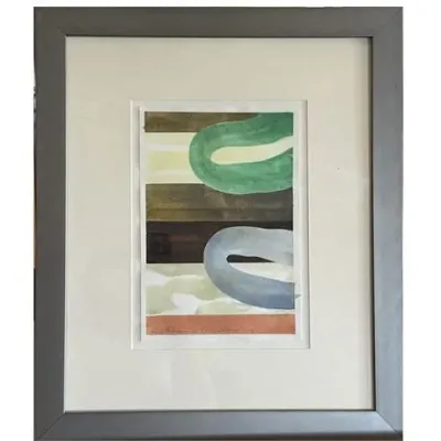 Sale Photo Thumbnail #164: David Haberman(1938 - 2021), Watercolor, "Cancun Breeze", 1999
