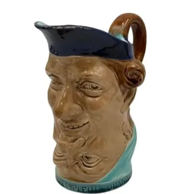 Sale Photo Thumbnail #204: French Majolica "Double Face" Sarreguemines by Victor Kremer (Model No. 2313)