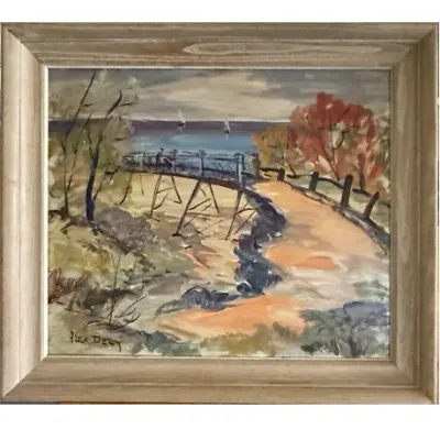 Sale Photo Thumbnail #171: Alex Dery (1901-1978) Oil on Board, Lake Erie Shoreline