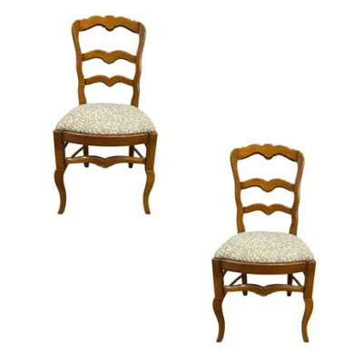Sale Photo Thumbnail #186: Country French Style Side Chairs, Vintage, Pair