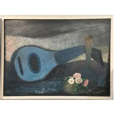 Sale Photo Thumbnail #72: Wray Manning (1887 - 1978), MId Century Still Life, Lute