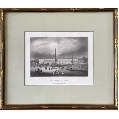 Sale Photo Thumbnail #158: Mid-19th-C Steel Engraving Titled "The Obelisk of Luxor"