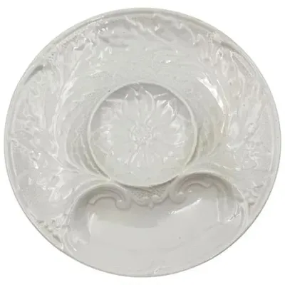 Sale Photo Thumbnail #99: Gien French Faïence Blanc Artichoke Plates, Four (4)