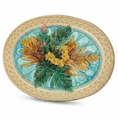 Sale Photo Thumbnail #137: 19th C English Majolica Platter