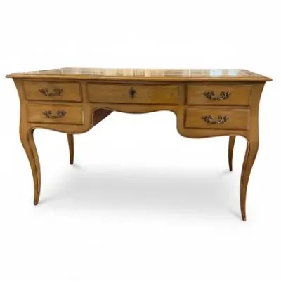 Sale Photo Thumbnail #42: French Walnut Leather Top Writing Desk