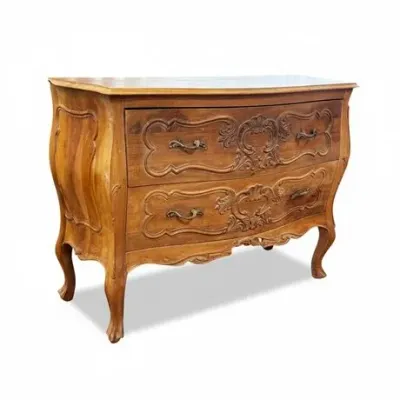 Sale Photo Thumbnail #22: Lot 023  
Italian Louis XV Style Carved Walnut Bombé Commode, 19th/Early 20th Century