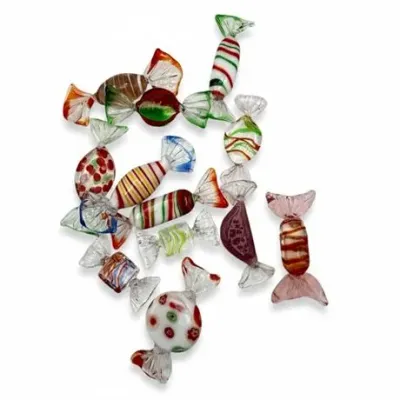Sale Photo Thumbnail #64: Murano Art Glass Candies Twelve (12) Pieces