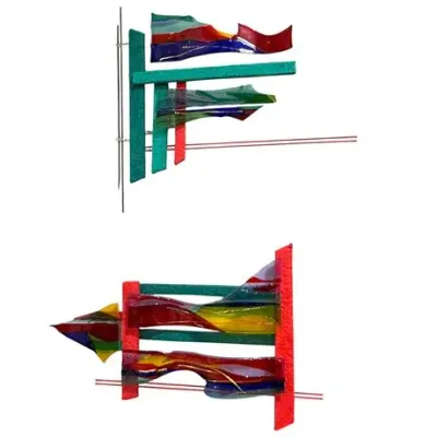 Sale Photo Thumbnail #81: Contemporary Art Glass Wall Sculpture