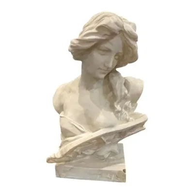 Sale Photo Thumbnail #106: Decorator Sculpture Bust of a Maiden by Emilio Fiaschi (1858 -1941), Resin