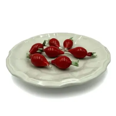 Sale Photo Thumbnail #143: Este Ceramiche Trompe l'Oeil Radishes Plate, Italian Majolica, 1960s-1970s