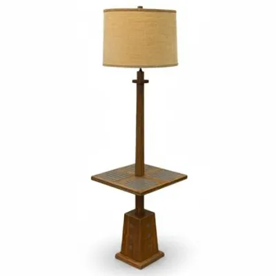 Sale Photo Thumbnail #70: A. Brandt, Ranch Oak Floor Lamp, Mid Century
