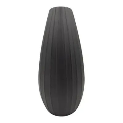 Sale Photo Thumbnail #117: Lenox Bisque Black Ribbed Vase