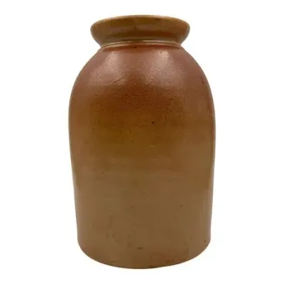 Sale Photo Thumbnail #85: Antique American Stoneware Jar, Salt-Glazed 19th C