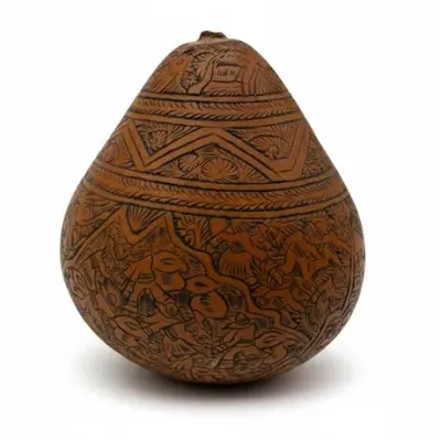 Sale Photo Thumbnail #147: Peruvian Etched Gourd