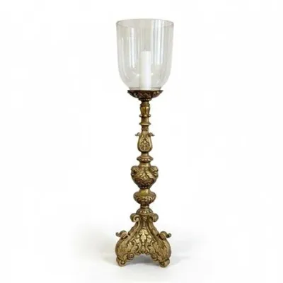 Sale Photo Thumbnail #11: Lot 011   
Italian Baroque Gilted Carved Wood Floor Altar Candlestick