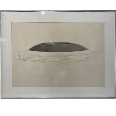 Sale Photo Thumbnail #47: Horia Damian (1922–2012), 1976, "9 Projets Visionnaires" Lithograph